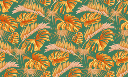 Tropical Leaf Pattern - Summer Vibes Vector Image