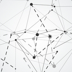 abstract connecting dots and lines technology vector image