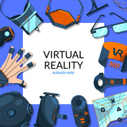 Virtual reality technology banner Royalty Free Vector Image