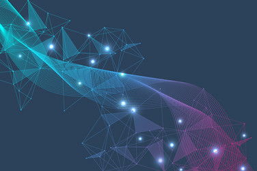 geometric abstract background with connected line vector image