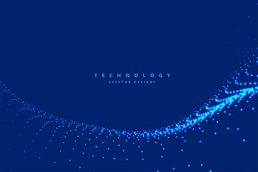 Digital particle wave technology background vector