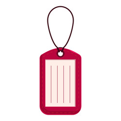 red gift tag hanging on black string with blank vector image