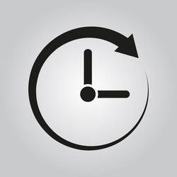 time icon and watch timer symbol ui web vector image