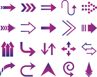 arrows direction guide cursor web navigation icons vector image