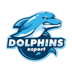 Dynamic Dolphin Esports Logo Vector Image