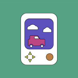 flat icon design collection portable game vector