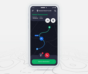 map gps navigation ux ui concept smartphone vector image