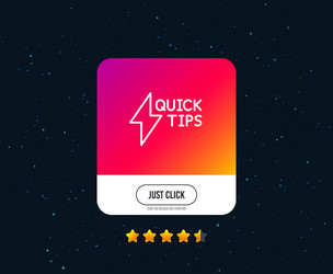 quick tips line icon helpful tricks sign tutorials vector image