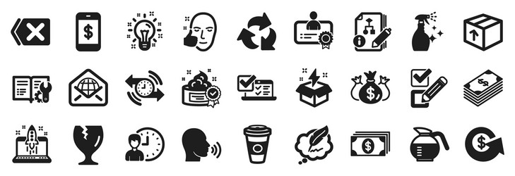 Set of simple icons such as web mail smartphone vector