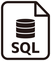 Sql icon major database format vector