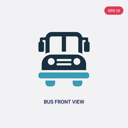 Two color bus front view icon from mechanicons vector