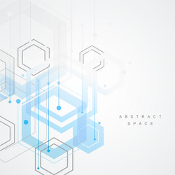 Abstract connect hexagonal structure background vector
