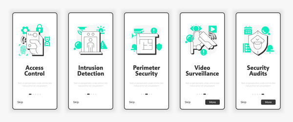 components of physical security systems mobile vector image