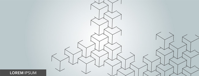 abstract polygonal structure with connecting vector image