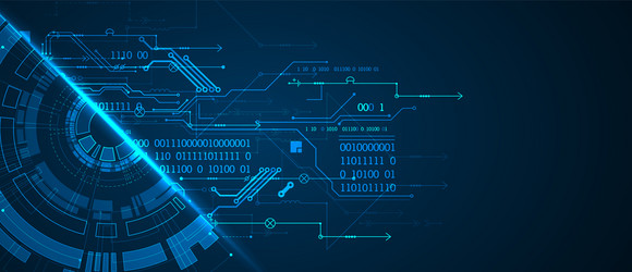 Abstract Technology Circuit Network vector image