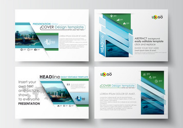 set of business templates for presentation slides vector