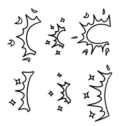 sketch effect of flash and explosion vector image