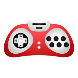 Video console joystick icon cartoon game vector