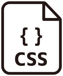 Css icon major programming language icon color Vector Image