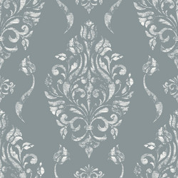 damask seamless pattern element with brush strokes vector image