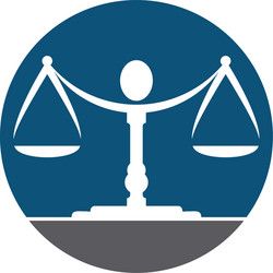 justice law logo template Vector Image