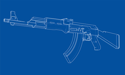 machine gun rendering of 3d vector image