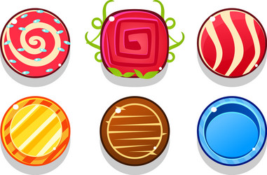 Colorful glossy balls set shiny candies game vector