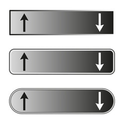 gradient arrows icons up and down indicators vector image