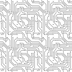 Microchip Circuit Pattern vector image