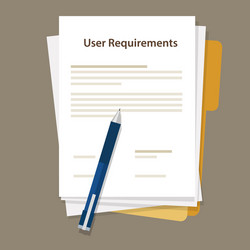 User Requirements Documentation vector image