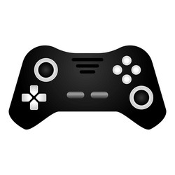 black modern joystick icon cartoon game vector