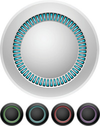 Blank round illumitated buttons vector