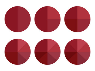 gradient circle set red tone variety circular vector image