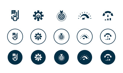 kpi optimization objective measurement vector image