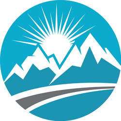 Mountain range logo Royalty Free Vector Image - VectorStock
