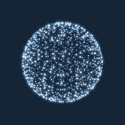sphere consisting of points globe grid vector image