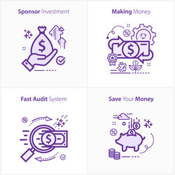 Sponsor investment concept icon making money vector