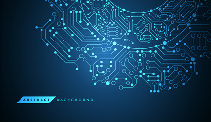 abstract technology background - lines and dots vector image