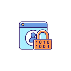 password encryption rgb color icon vector image