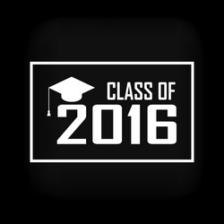 A graduating class in 2016 graphics elements vector