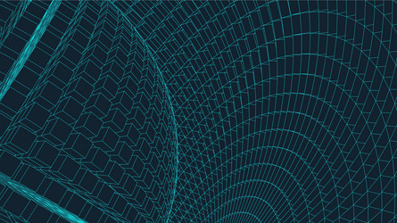abstract 3d illuminated distorted mesh sphere vector image