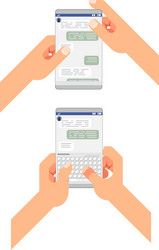 chat accept reading type send message social vector image