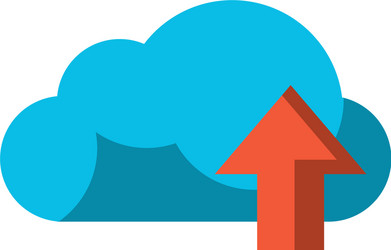 cloud computing upload symbol vector image