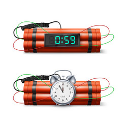 Dynamite Bomb Countdown Timer vector image