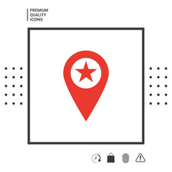 map pointer with star vector image