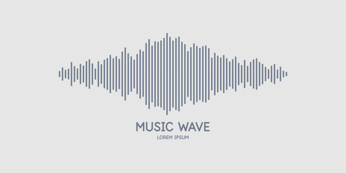 music wave in the form vector