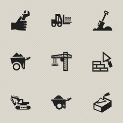 set of 9 editable structure icons includes vector image