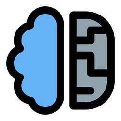 smart brain a programmed software in cyberspace vector image