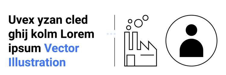 abstract factory building and user icon vector image
