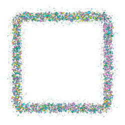 abstract square frame of colorful sparkling dots vector image